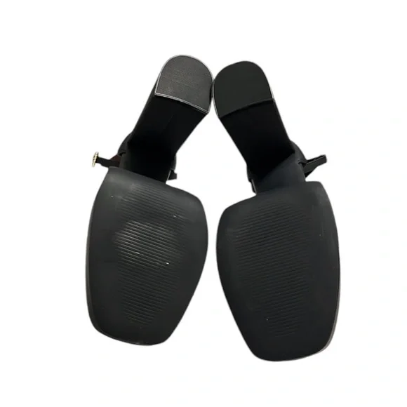 Aldo Black Ankle Strap Platform Pumps Size 8.5 - Picture 8 of 10